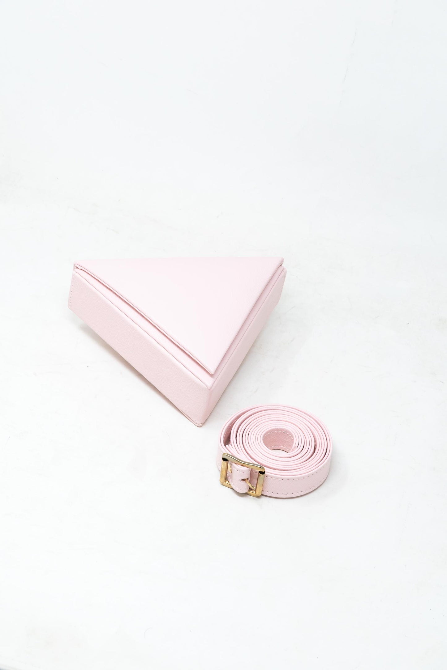 Mini Triangular bag in Baby Pink
