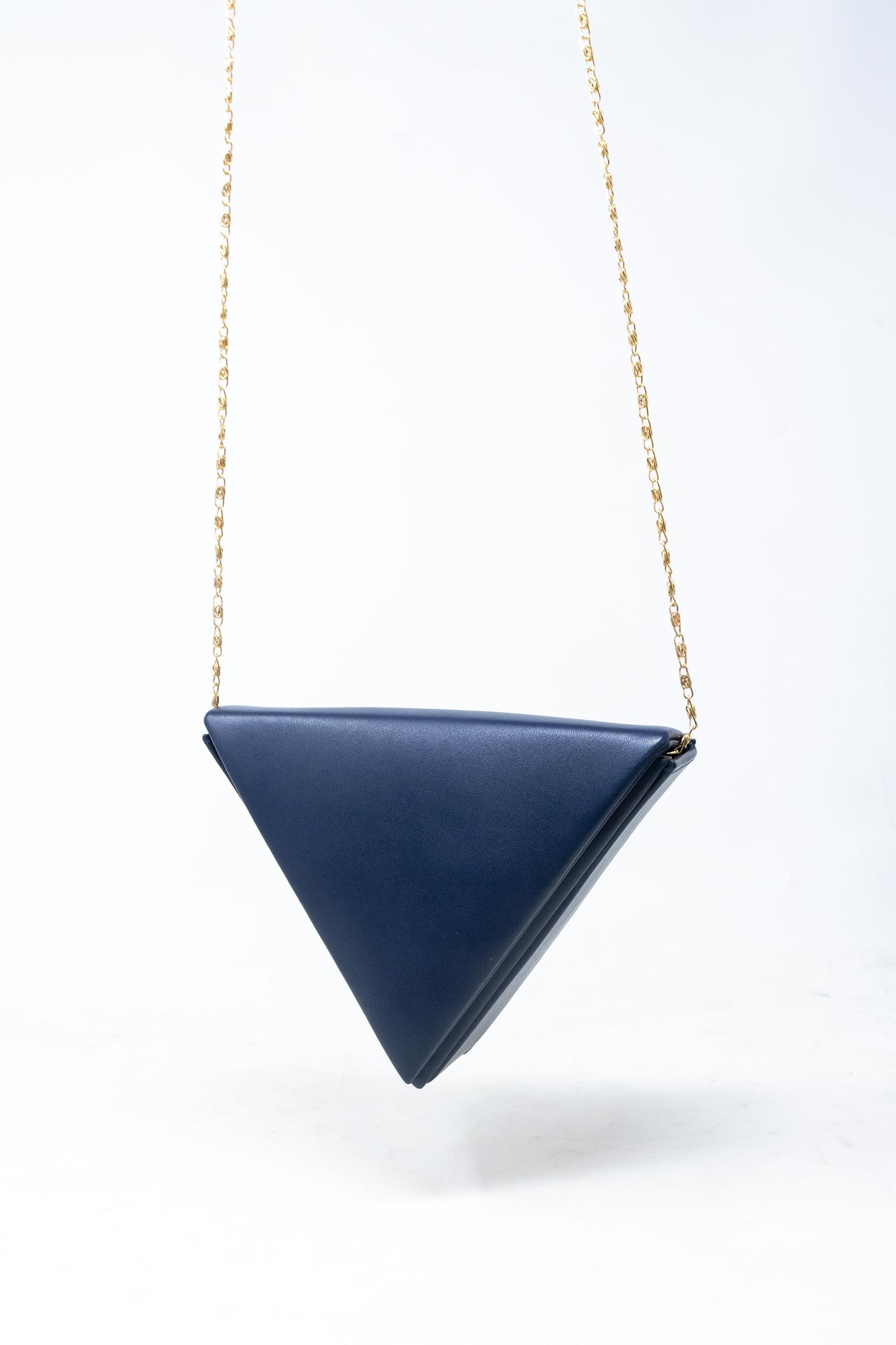 Mini Triangular Bag in Navy