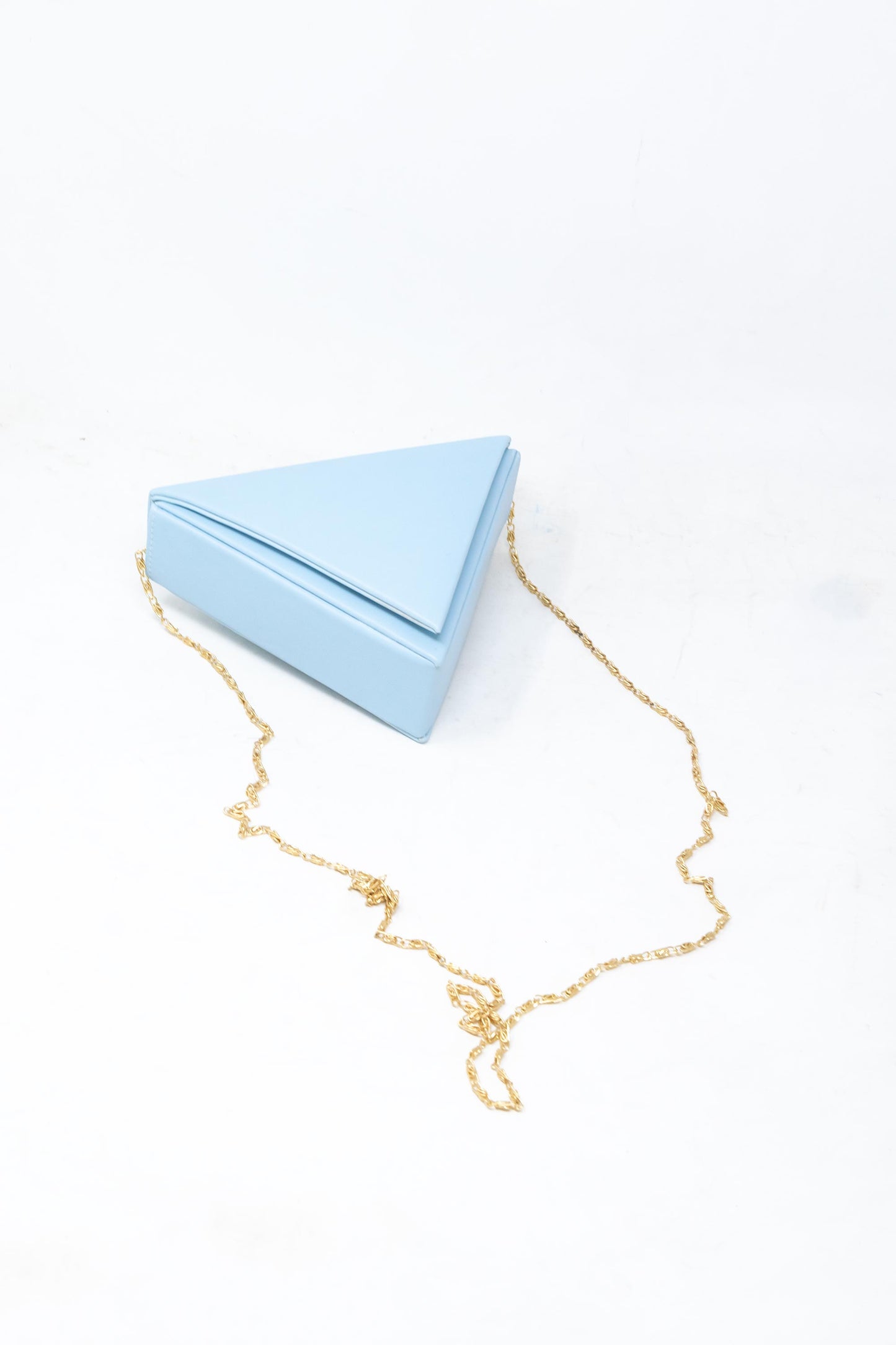 Mini Triangular bag in Sky Blue