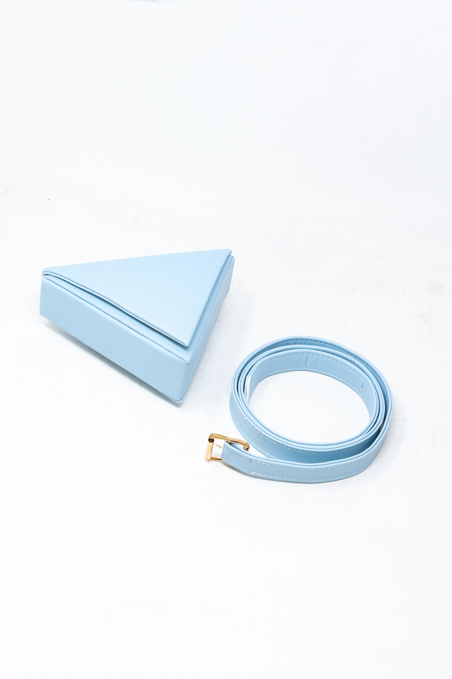 Mini Triangular bag in Sky Blue