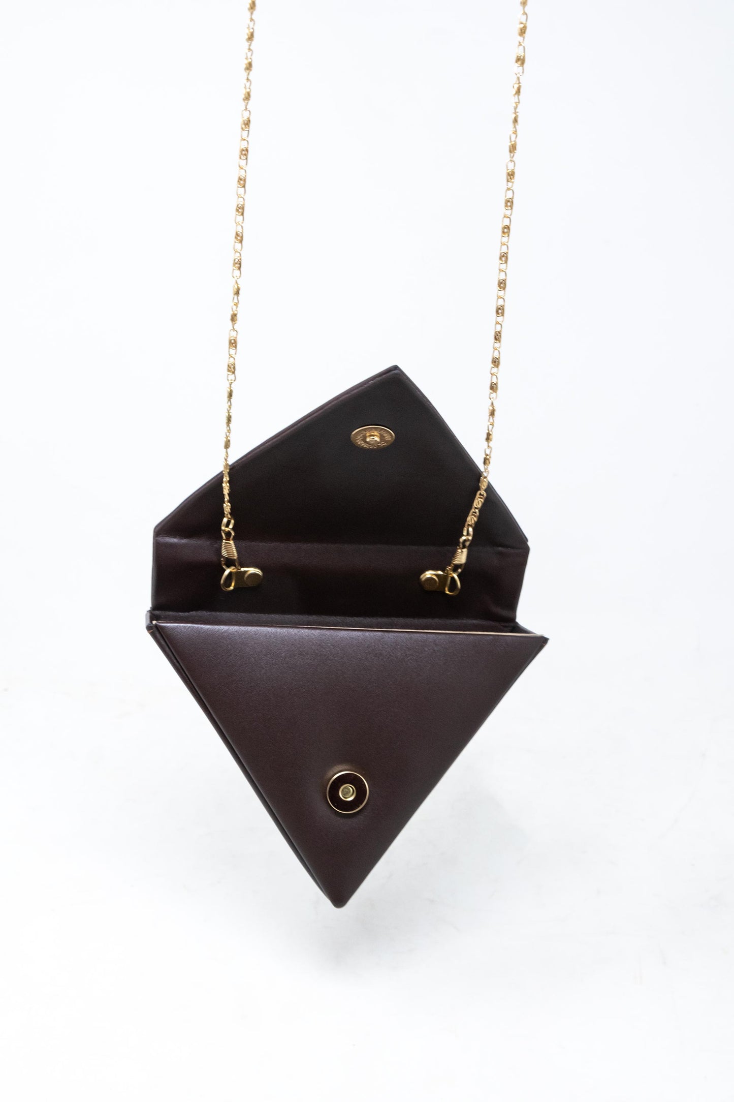 Mini Triangular bag in Brown
