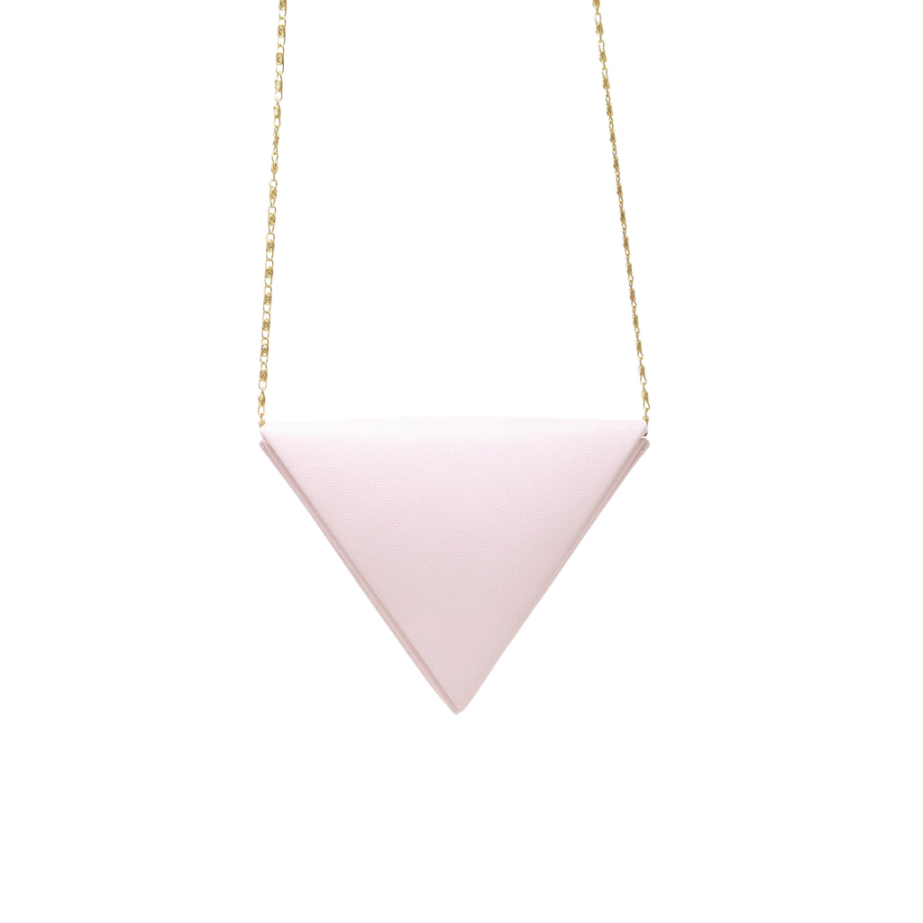 Mini Triangular bag in Baby Pink