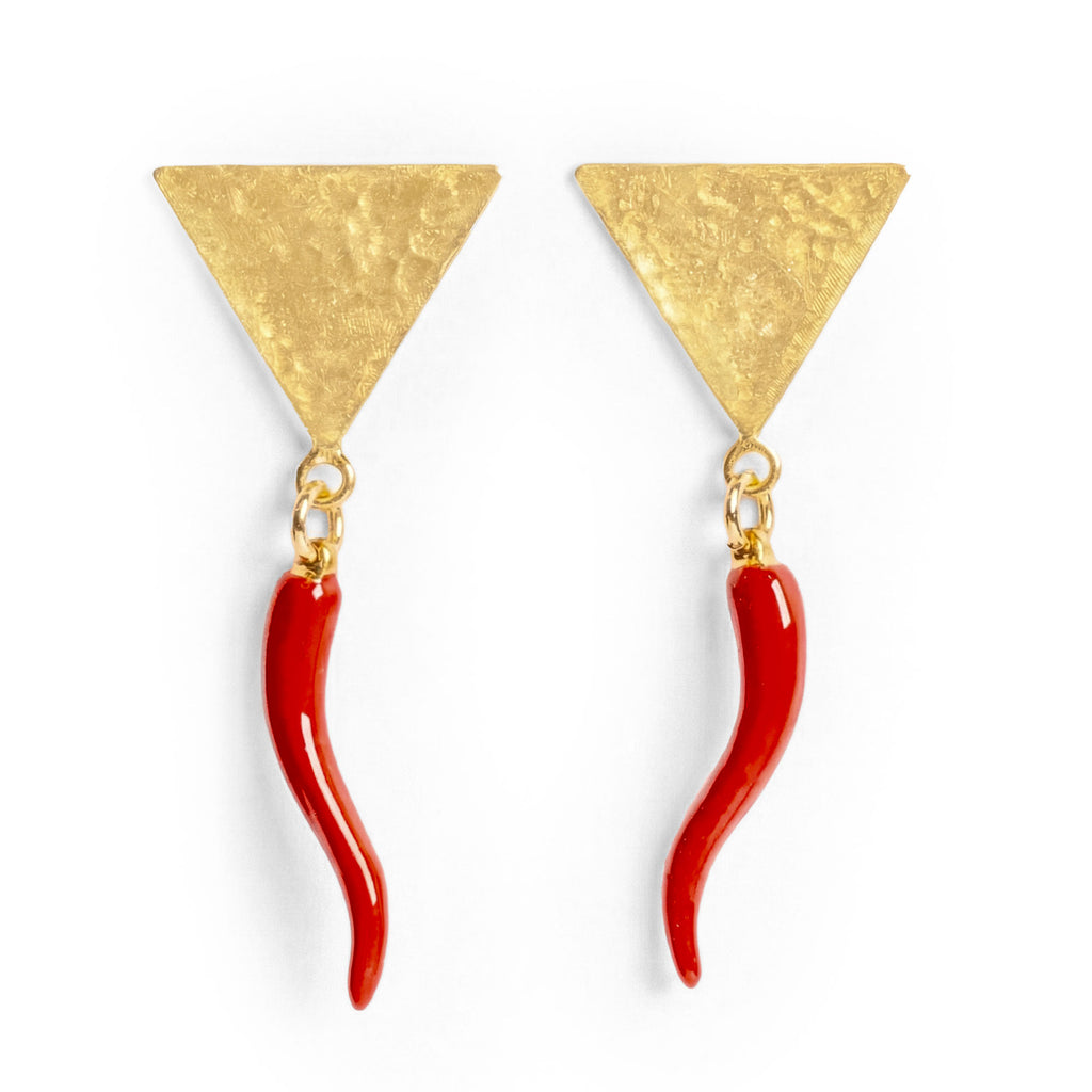 Chilli Triangle Earring