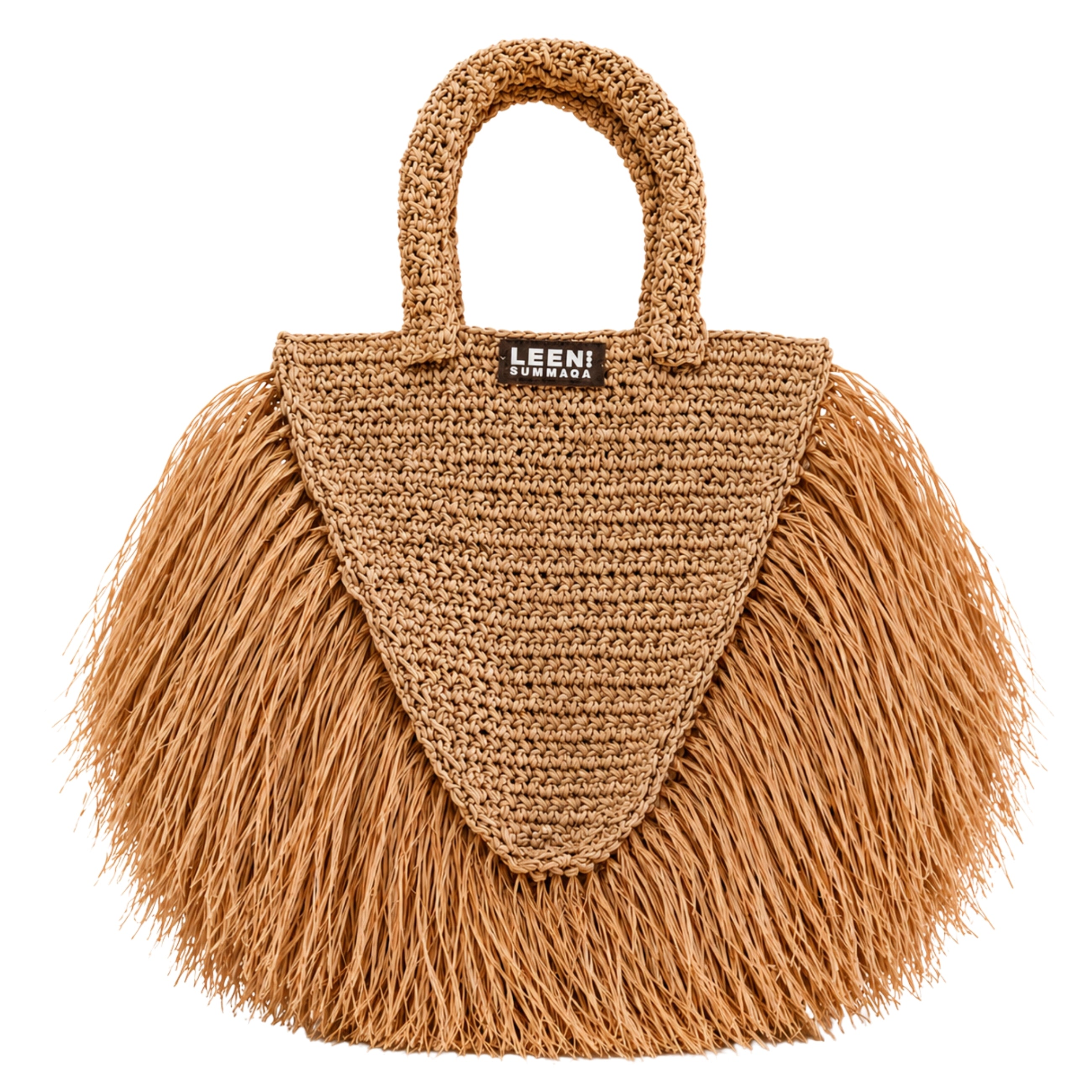 Tri-Raffia Bag in Beige