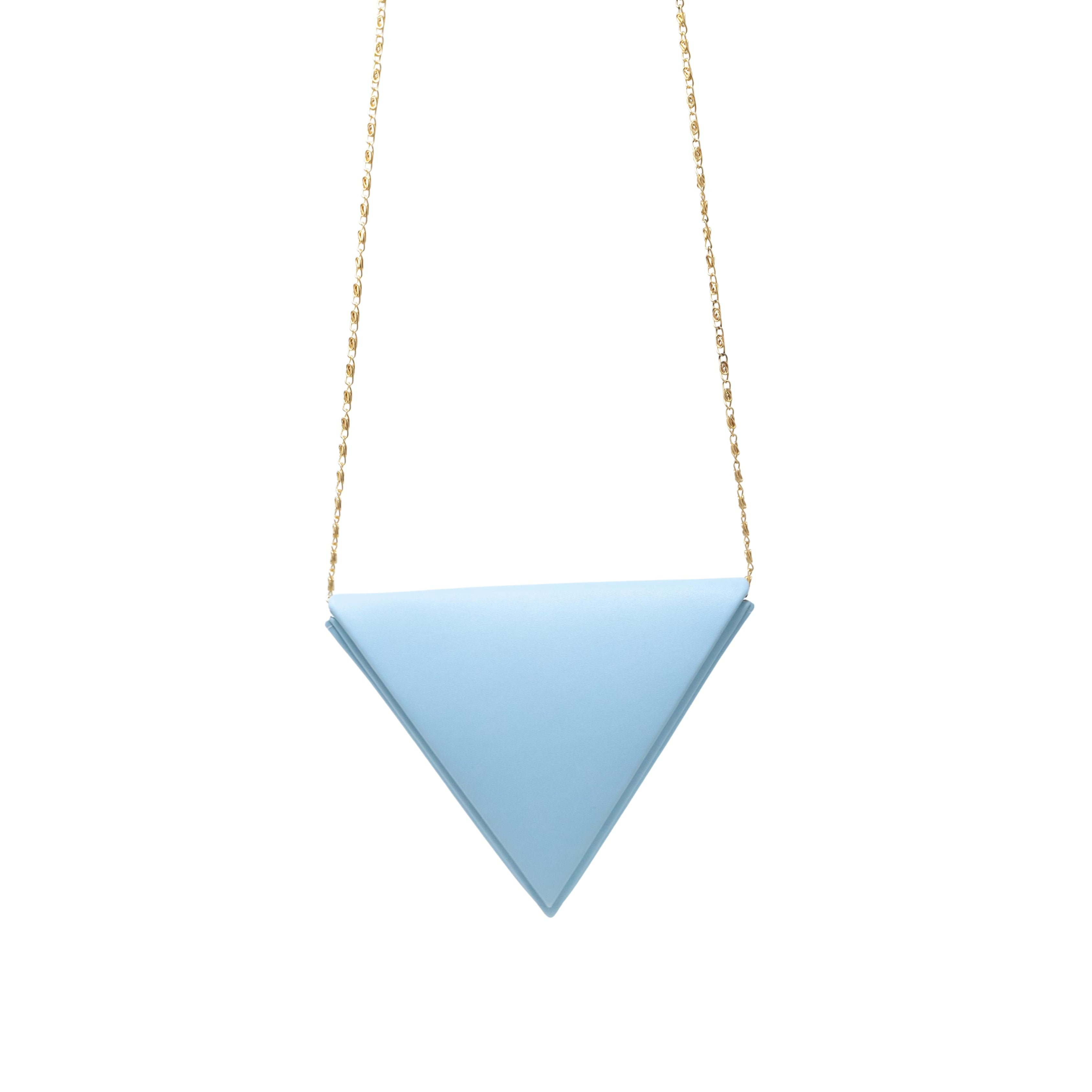 Mini Triangular bag in Sky Blue