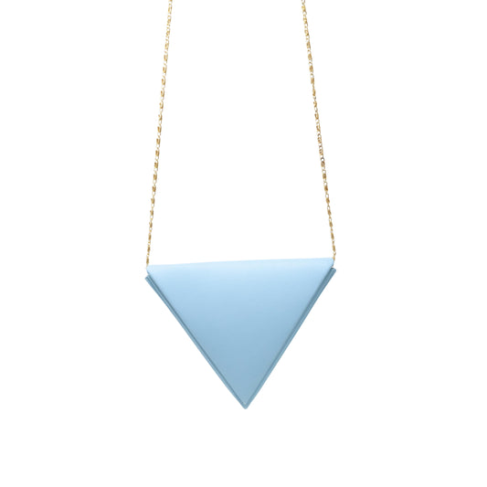 Mini Triangular bag in Sky Blue