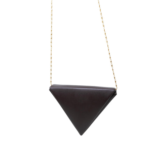 Mini Triangular bag in Brown